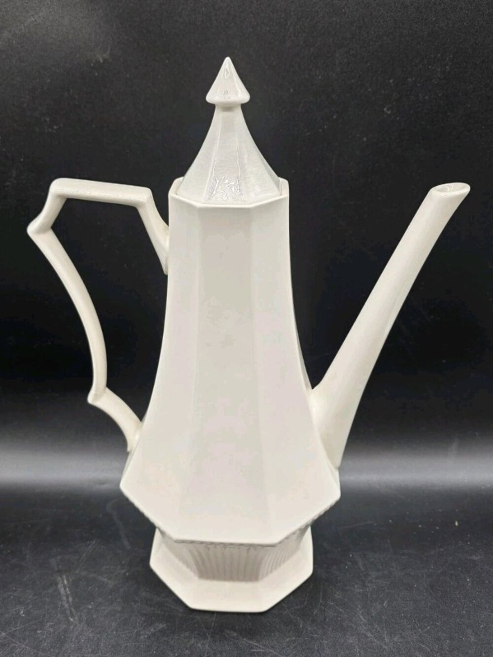 Independence Ironstone by Interpace Tall 13” Coffee Pot Vtg Boho Easter Spring